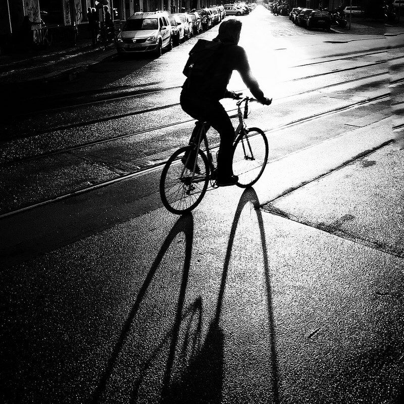 silhouette berlin bike