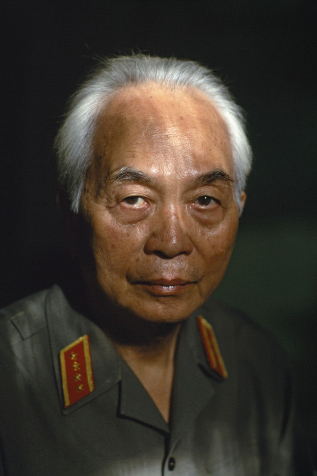 Catherine Karnow’s famous image of General Giap. The French called him the “Snow-Covered Volcano.” July 1990.