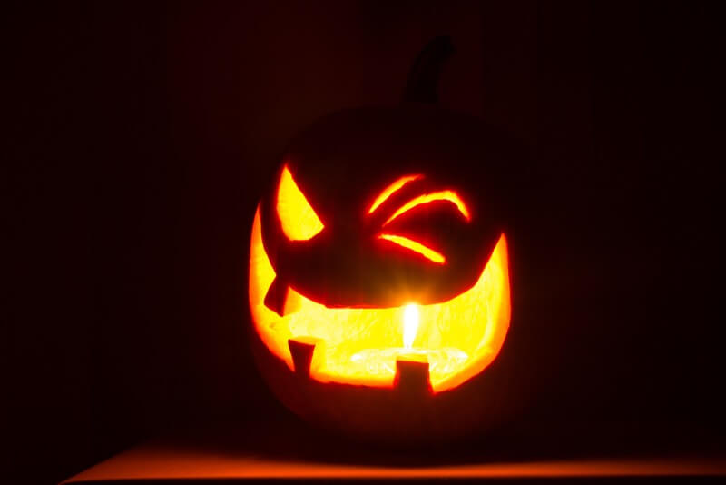 Tim Evanson - winking Halloween pumpkin