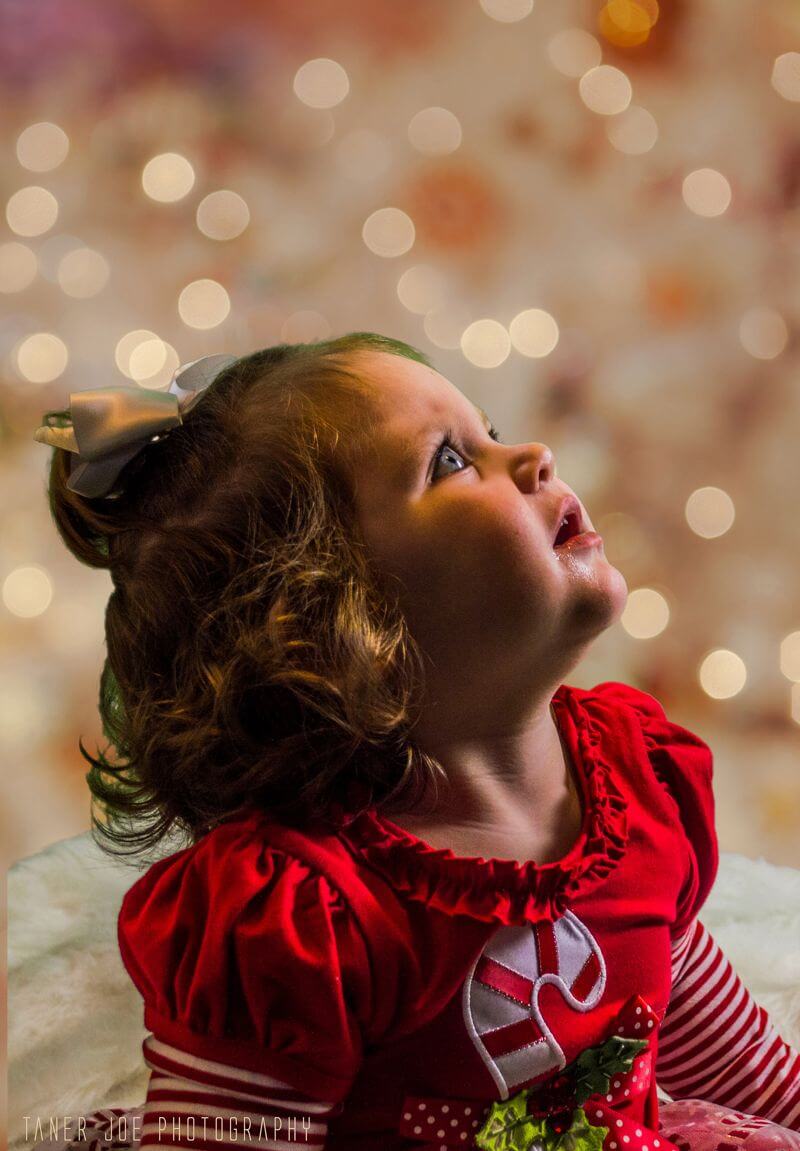 Christmas portrait of a young girl