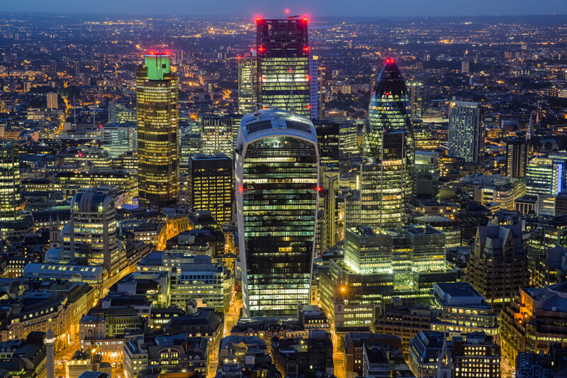 cityscape London at night