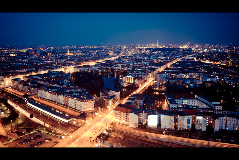 cityscape Berlin at night