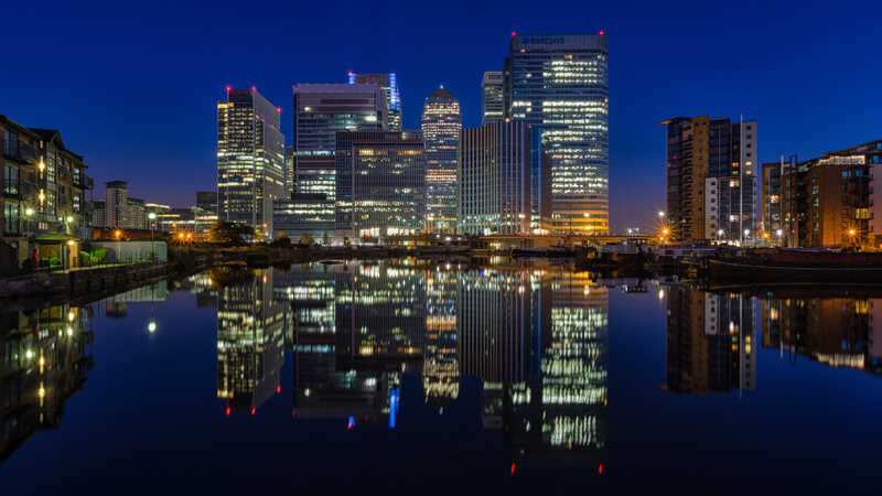 cityscape London at night