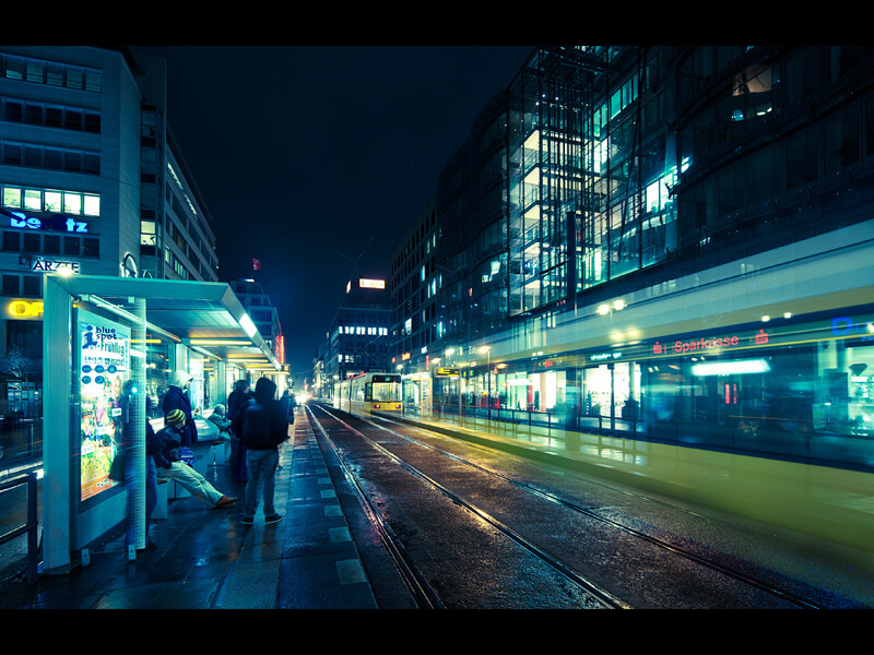 cityscape Berlin at night