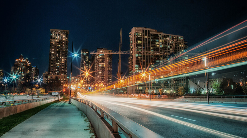 cityscape at night