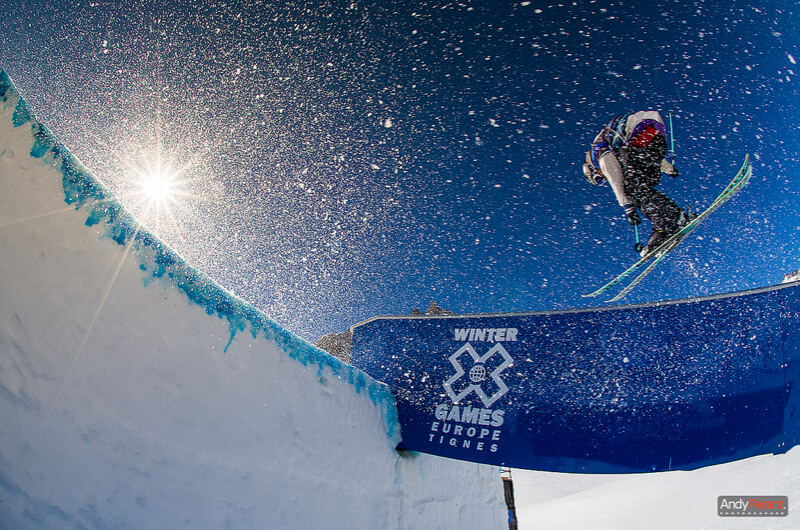 skier jumping at the winter games europe