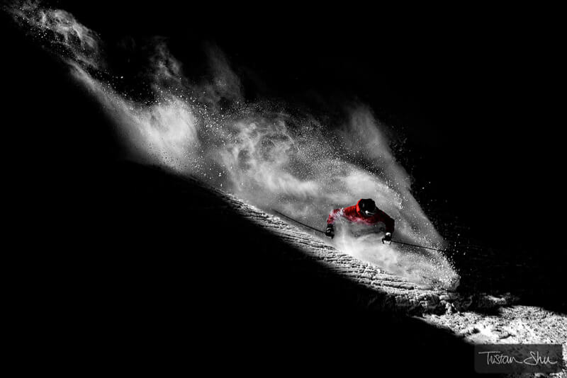 Skier in Tignes, Savoie, France