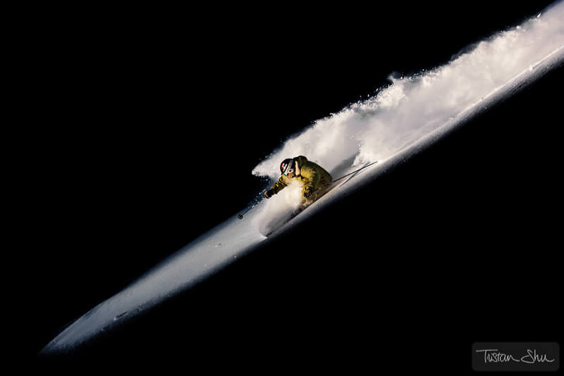 Skier in Les Arcs, Savoie, France