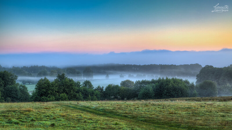 foggy mountain landscape