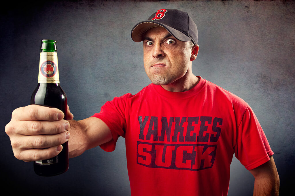 portrait photography tips with Yankees Suck tshirt