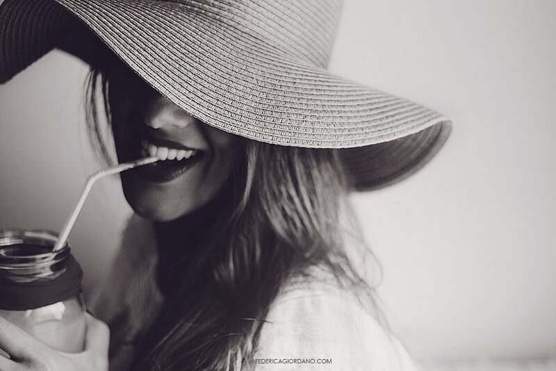 wide brim hat portrait