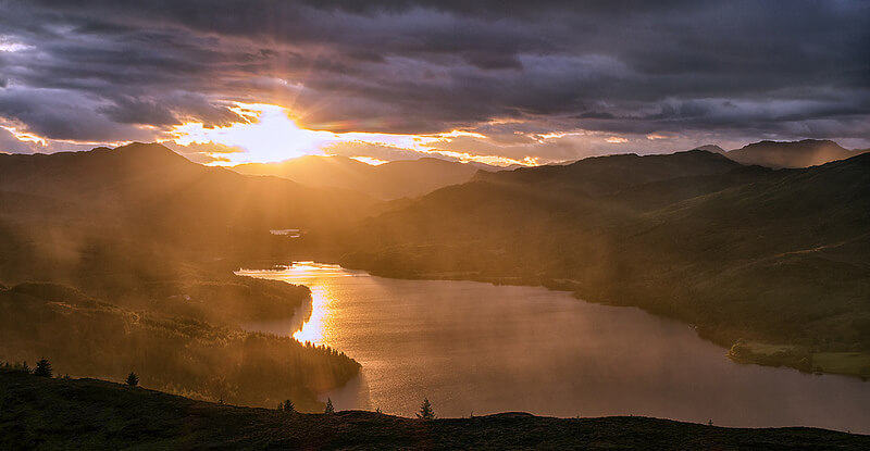 Sunfall on the Trossachs