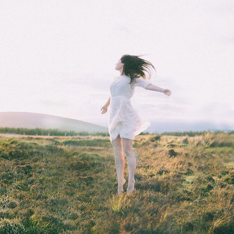 jumping white dress