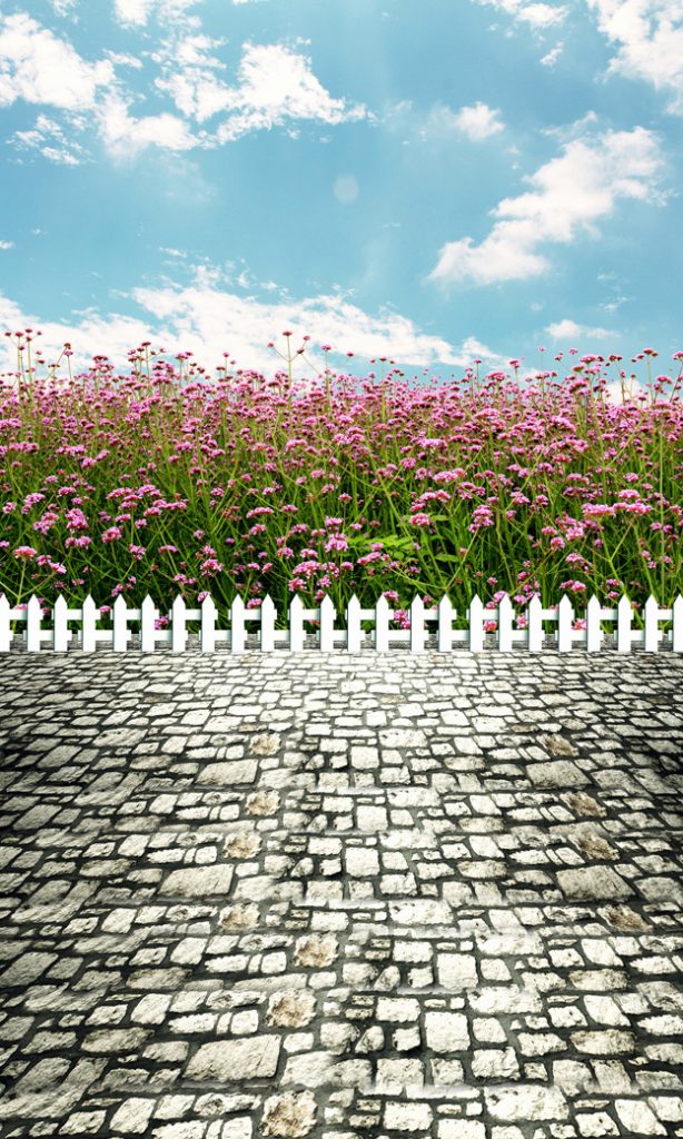 pink flowers backdrop