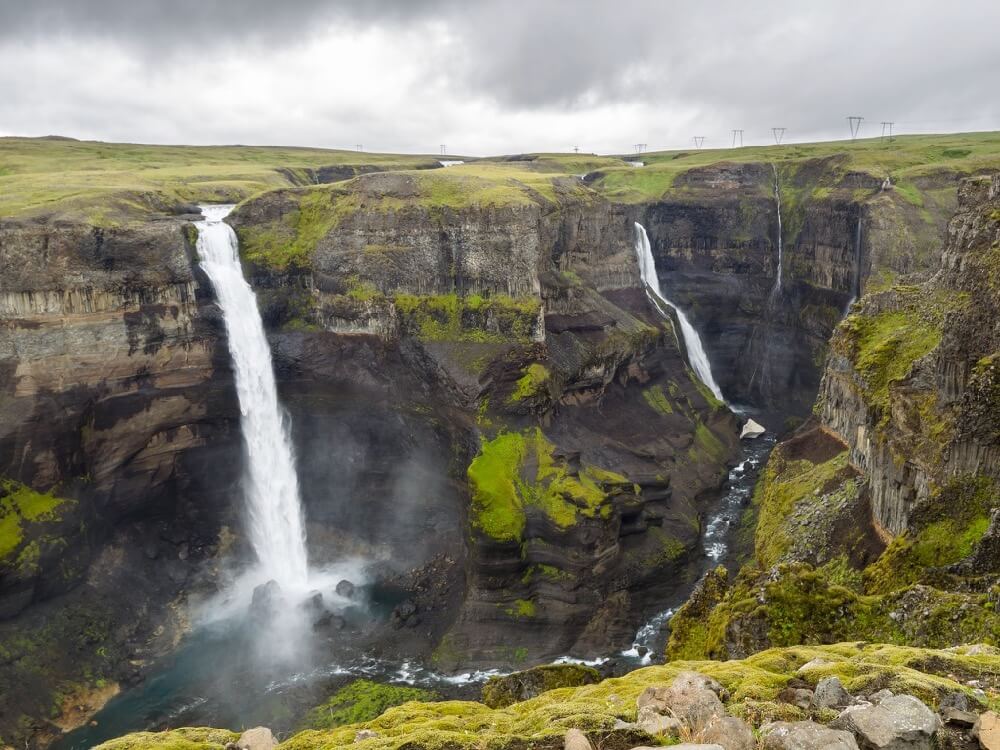 James Petts - Double waterfall (Haifoss, Iceland)