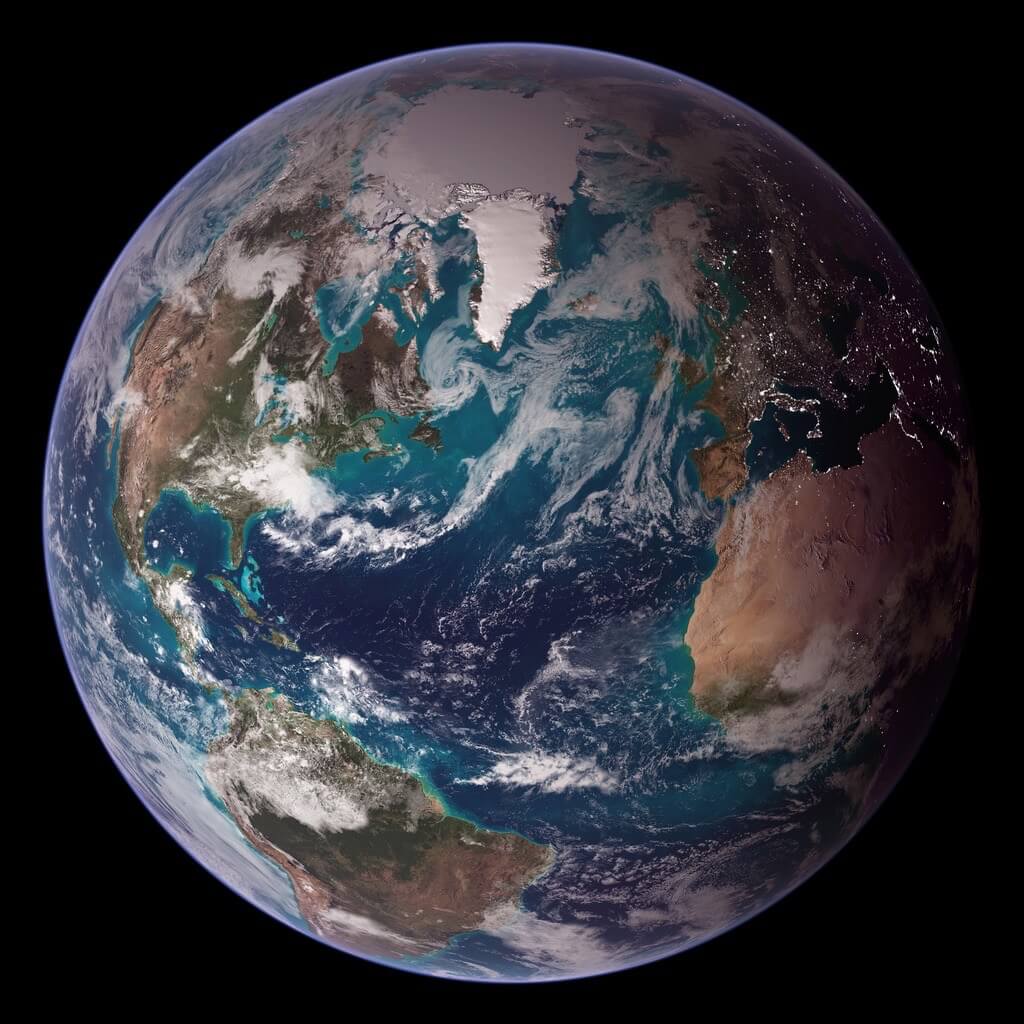 Earth - NASA Blue Marble 2007 West