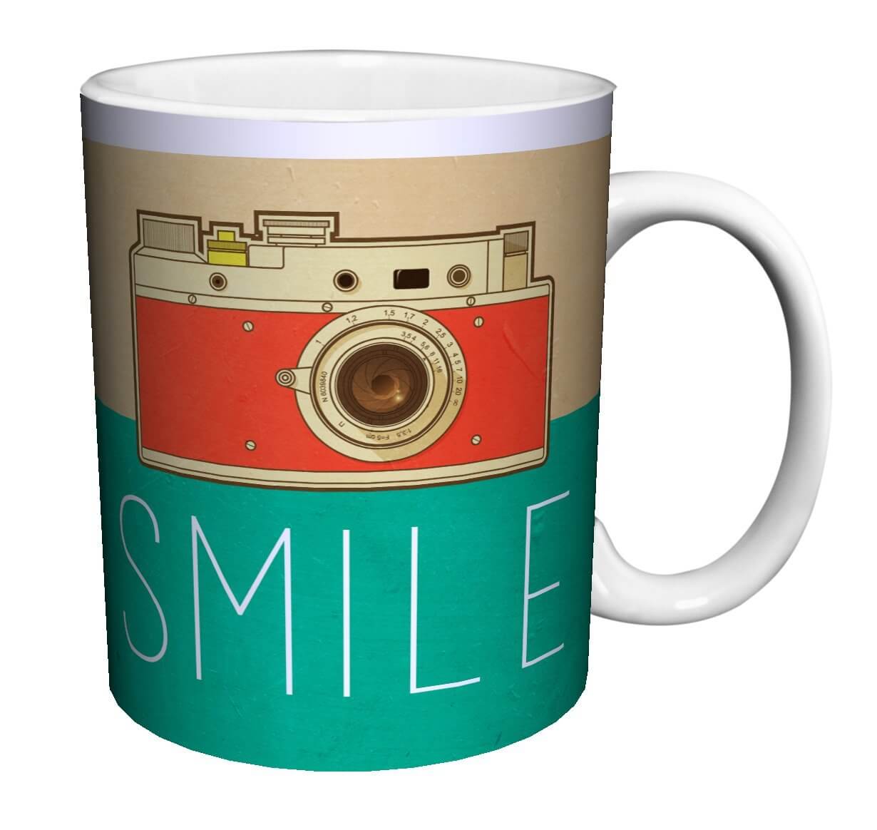 smile camera photography mug