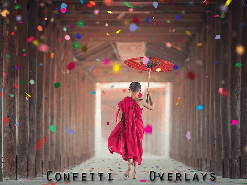 confetti photo overlay