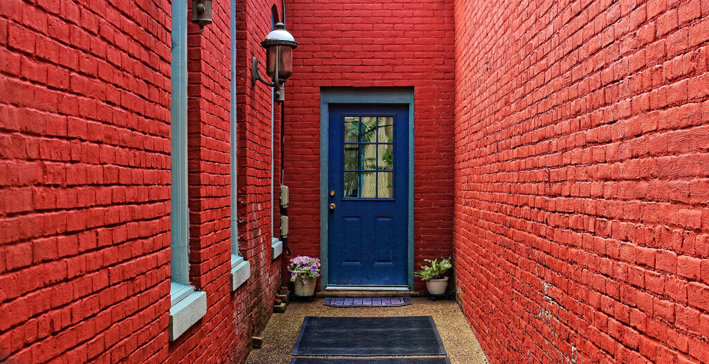 B D Scott - Red/Blue alleyway