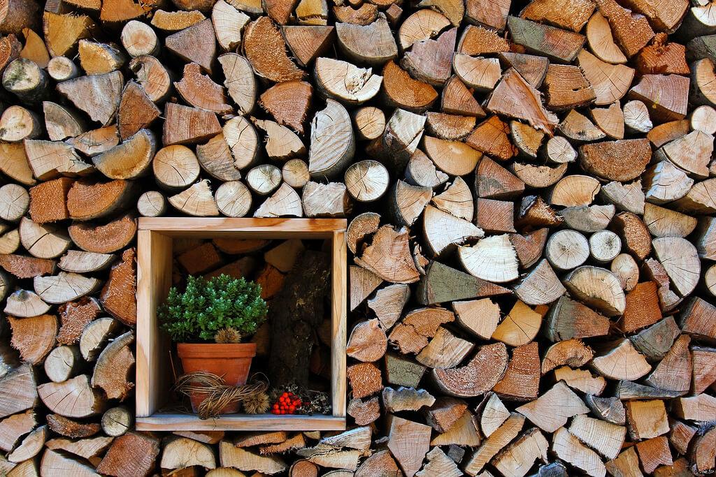 stacked wood