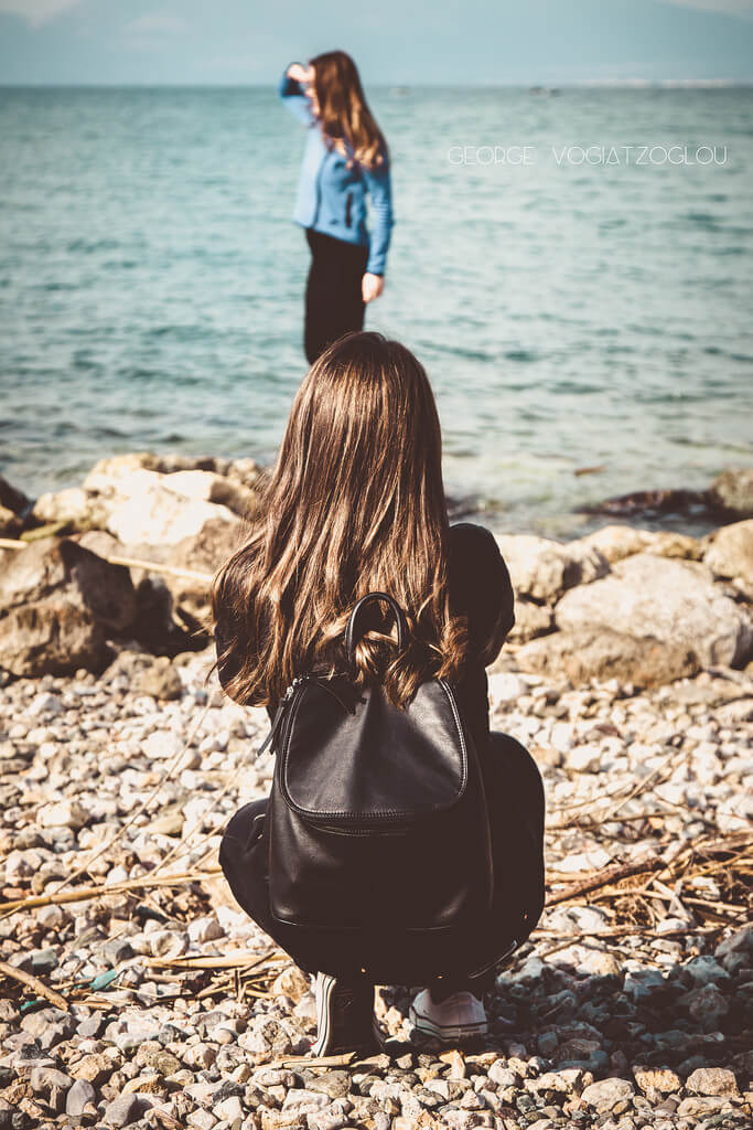 girl taking photo