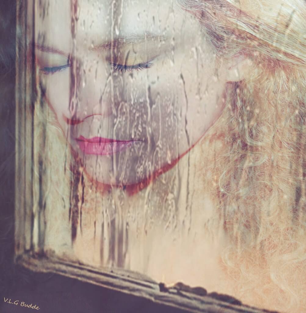 V.L.GIL - rainy window portrait