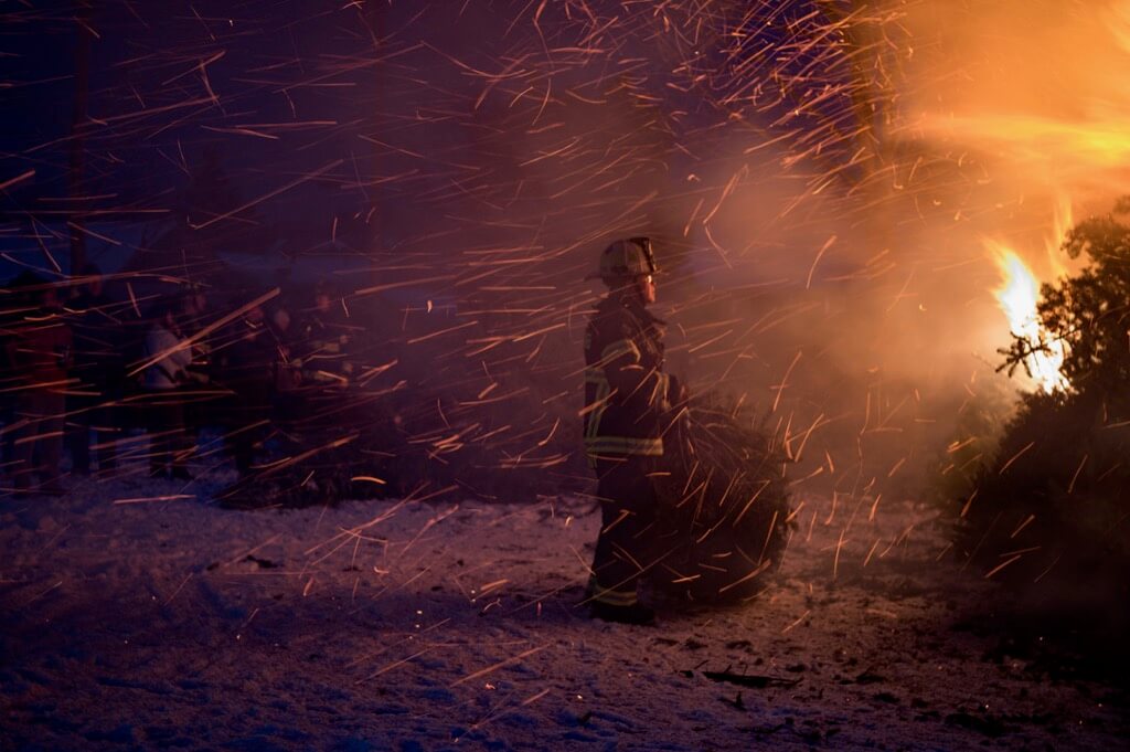 Raj Manickam - Controlled Bon Fire After Christmas