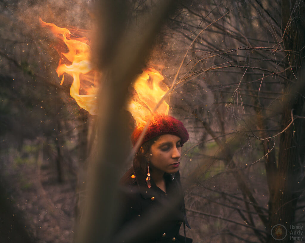 Handy Andy Pandy - fire portrait