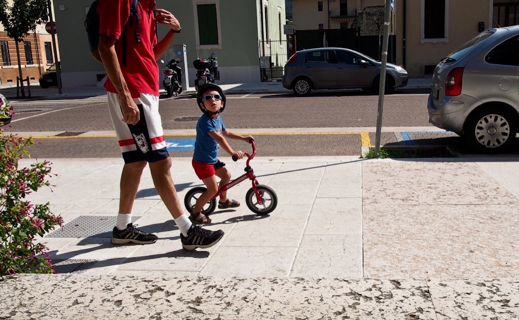 Lynne Otter - Sunday bike ride with dad. Negrar. veneto Italy