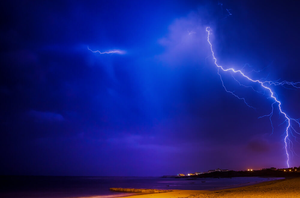 Delyth Angharad - Lightning at Gordon's Bay