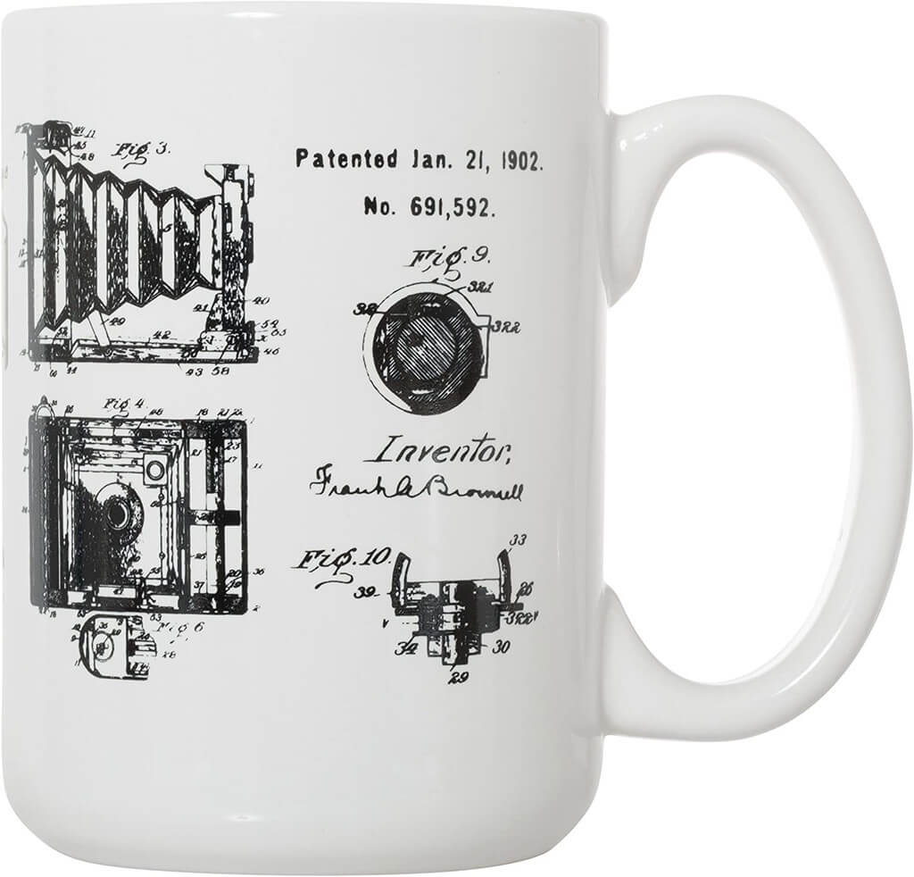 camera patent mug