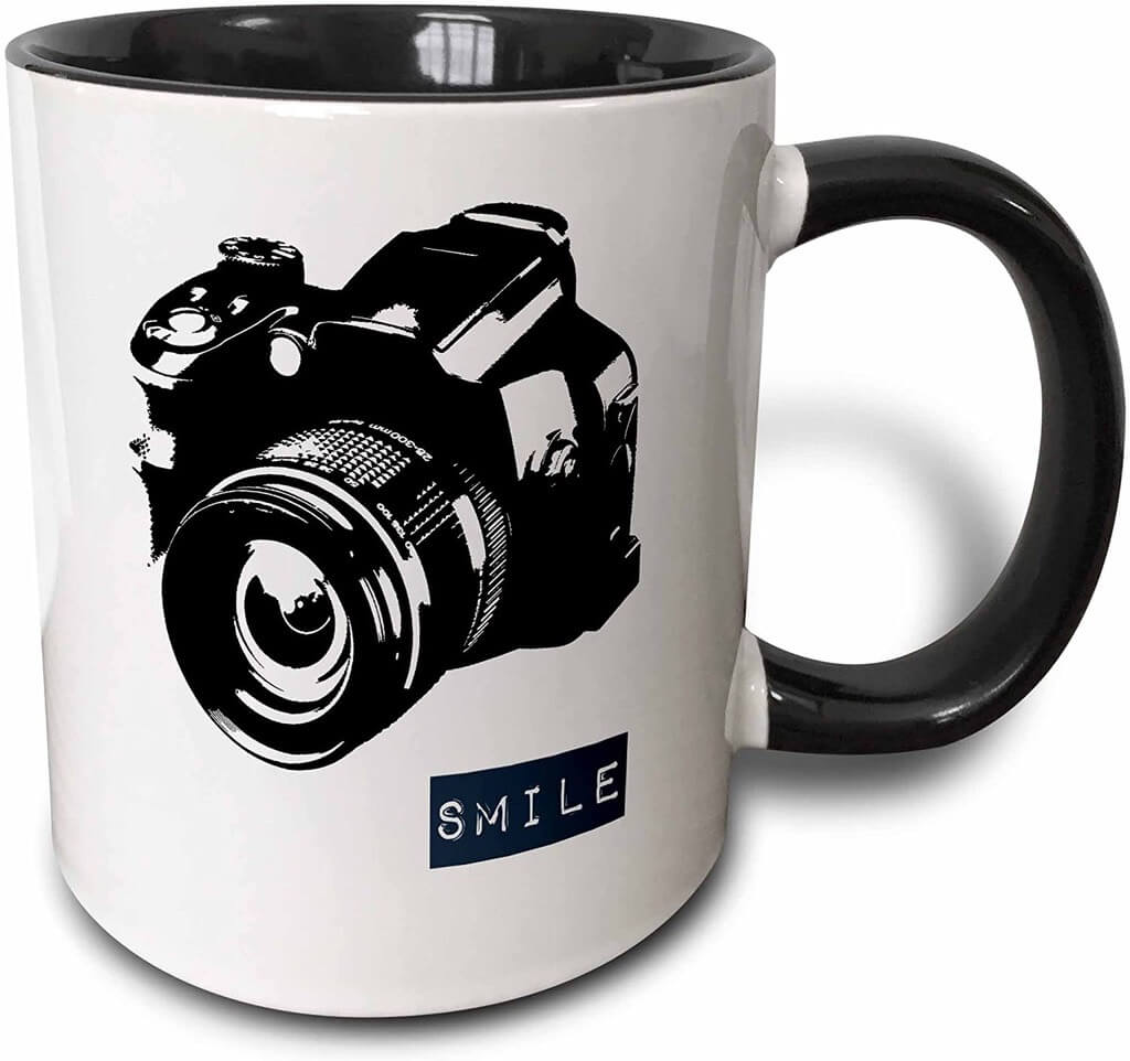 smile camera mug