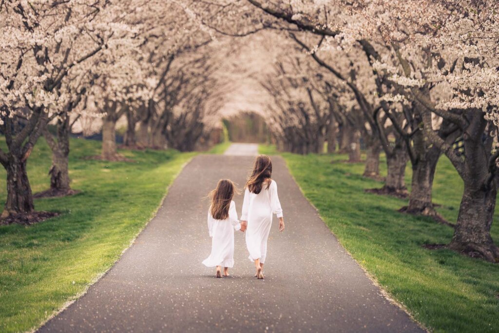 girls walking